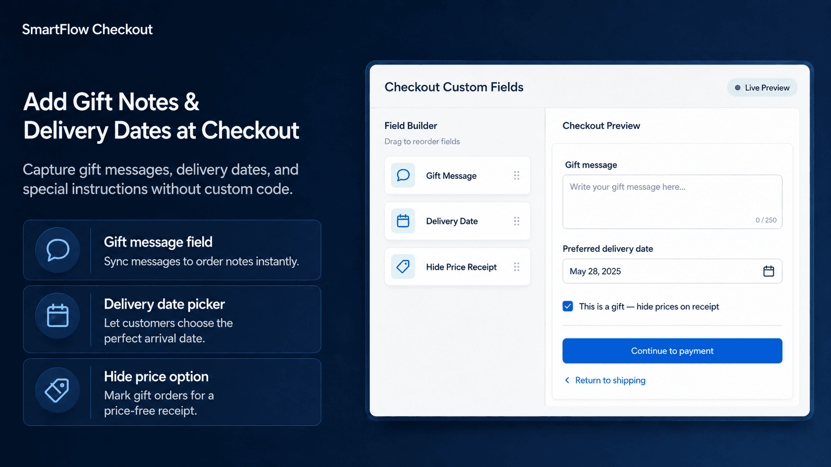 How to Add Custom Fields to Shopify Checkout